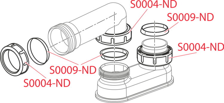 Гидрозатвор Alcadrain A53 6/4