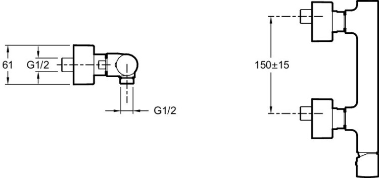 Hастенный смеситель для душа Jacob Delafon TOOBI E8962-CP