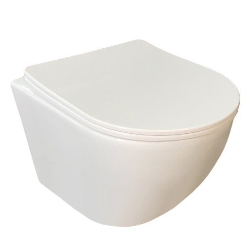 COMFORTY. Унитаз подвесной 103, безободковый, сиденье дюропласт softclose тонкое, быстросъёмное