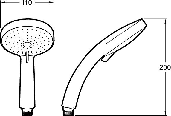 5-ти режимный ручной душ диаметром 110 мм Jacob Delafon CITRUS E12914-CP