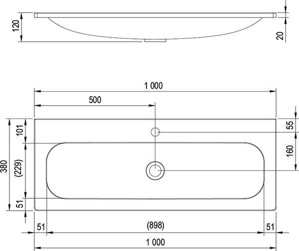 Раковина  Ravak Ring 1000