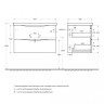 База под раковину подвесная с двумя выкатными ящиками 762x440x500 BelBagno MARINO-CER-800-2C-SO-WO-P