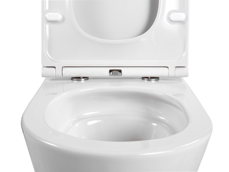 Унитаз-компакт подвесной Aquatek AQ1904T-00 ВЕГА, смыв TORNADO, тонкое сиденье с механизмом плавного закрывания, крепеж, цвет белый, 490*365*340 мм