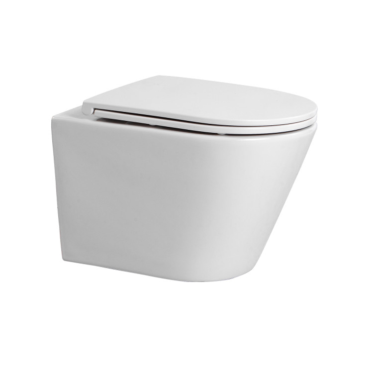 Унитаз-компакт подвесной Aquatek AQ1904T-00 ВЕГА, смыв TORNADO, тонкое сиденье с механизмом плавного закрывания, крепеж, цвет белый, 490*365*340 мм