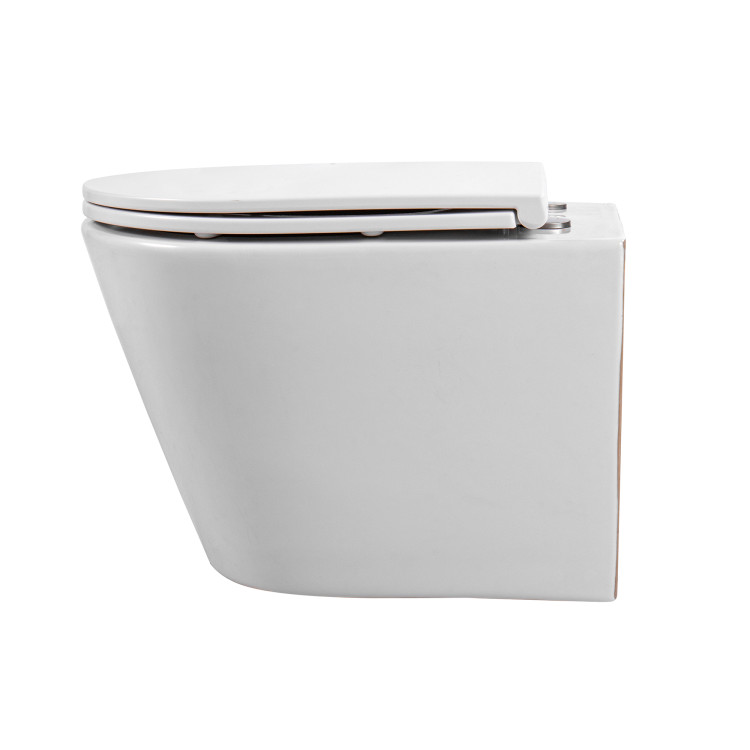 Унитаз-компакт подвесной Aquatek AQ1904T-00 ВЕГА, смыв TORNADO, тонкое сиденье с механизмом плавного закрывания, крепеж, цвет белый, 490*365*340 мм