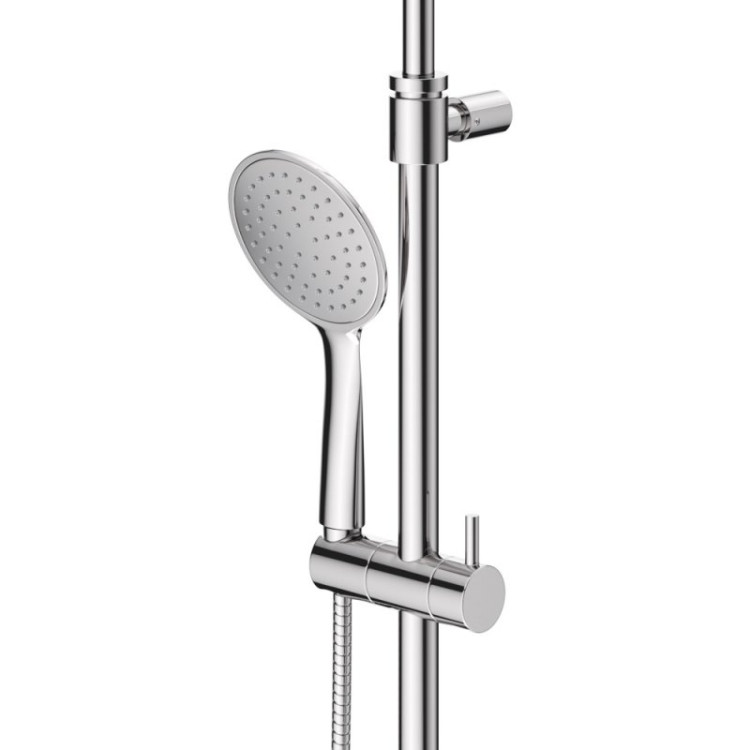 Душевая стойка телескопическая, с верхним и ручным душем с тонкой ручкой Cezares LEAF-CDA-30-L-01