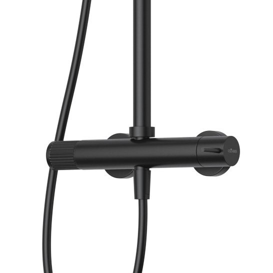 Душевая стойка телескопическая, с верхним и ручным душем с тонкой ручкой Cezares LEAF-CDA-30-L-01