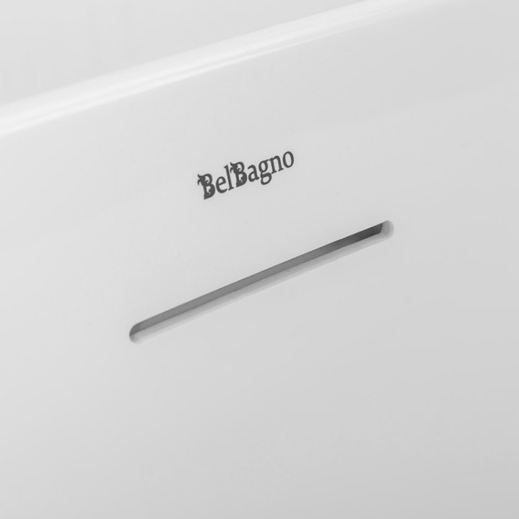 Пристенная, полукруглая акриловая ванна в комплекте со сливом-переливом Cezares BB412-1700-800-MATT