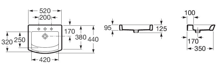 Раковина Roca Hall 52 32788200H