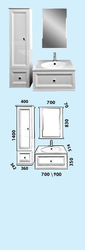 Тумба с раковиной Astra Form Классик 90