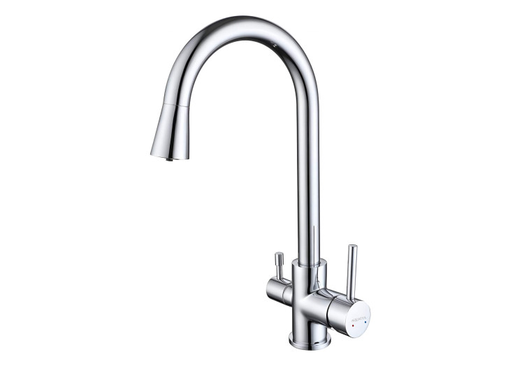 Смеситель для кухни с подключением к фильтру воды Aquatek (полукруглый излив) AQ1085CR