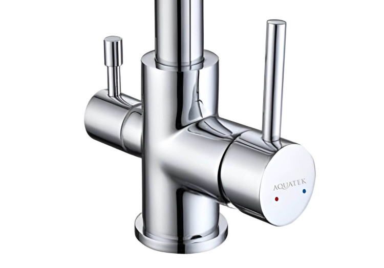 Смеситель для кухни с подключением к фильтру воды Aquatek (полукруглый излив) AQ1085CR