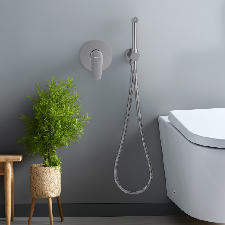 Набор с гигиеническим душем (смеситель + гигиеническая лейка + шланг + шланговое подсоединение с держателем) Aquatek AQ1119CR БЕТТА