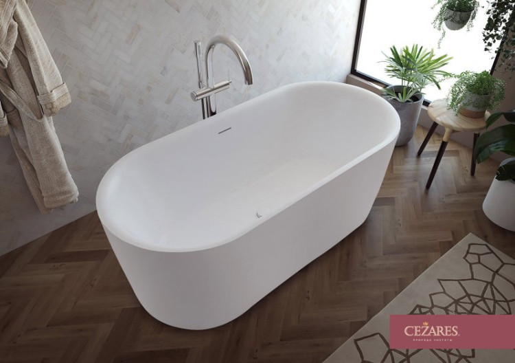 Акриловая ванна Cezares METAURO-INT-Central-180-80-60-G-W-MATT