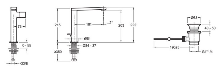 Смеситель для раковины Jacob Delafon Composed E73159