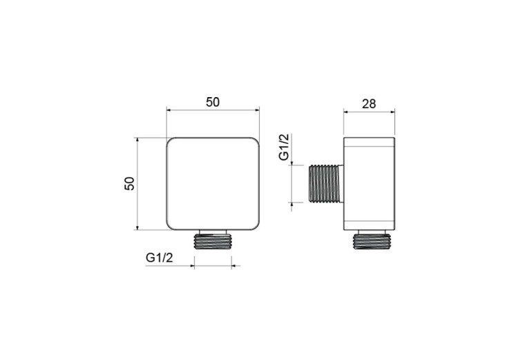 Шланговое подсоединение Aquatek, матовый черный AQ2459MB