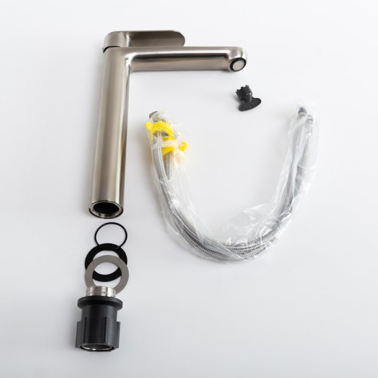 Смеситель для накладной раковины без донного клапана Cezares STYLUS-LC-BORO-W0