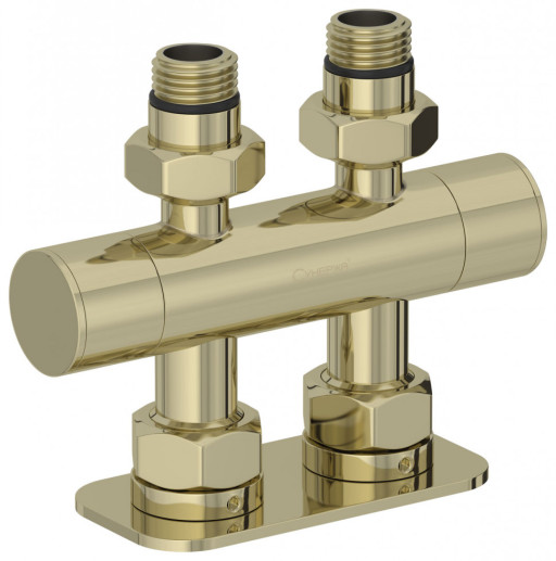 Вентиль 2х1/2&quot; Сунержа прямой скрытый-скрытый EU50 Шампань