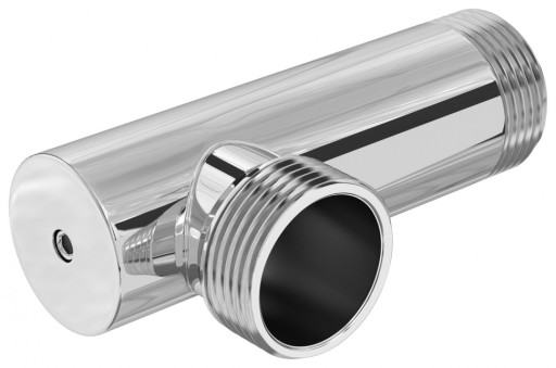 Уголок с клапаном переходной Сунержа 1&quot; нар.р. - 1&quot; нар.р. Матовый белый