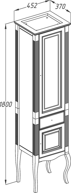Шкаф пенал Opadiris Лаура 44
