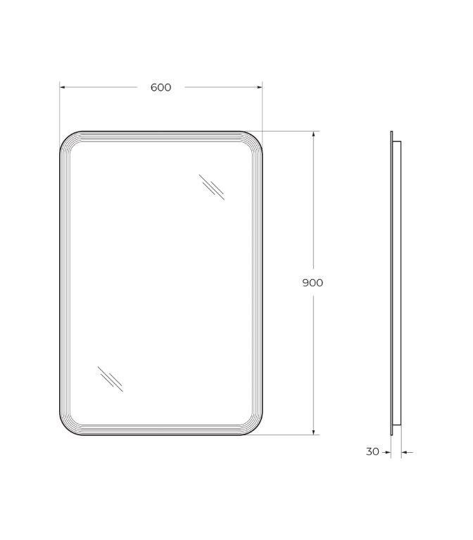 Зеркало со встроенной LED подсветкой Cezares 54353