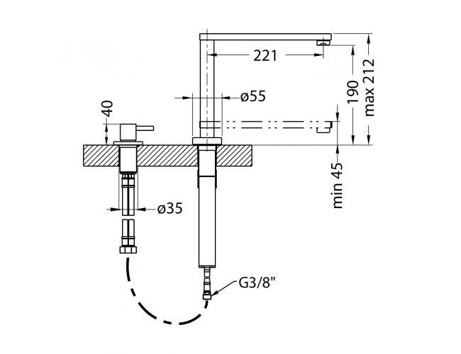 Смеситель для мойки ALVEUS NORMA CHR