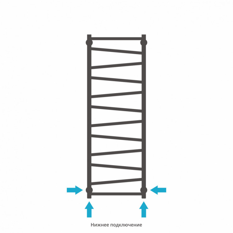 Полотенцесушитель водяной Сунержа Сирокко 1200х400 Матовый чёрный