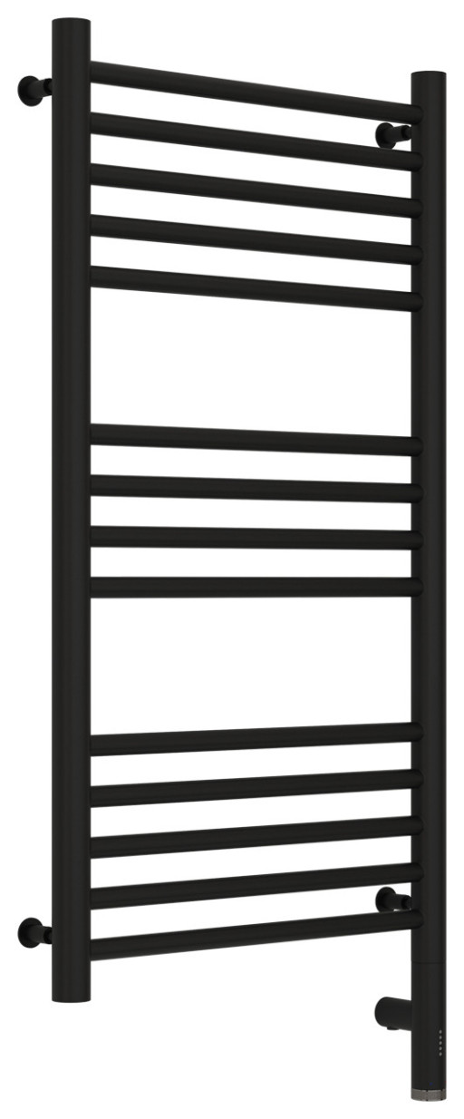 Полотенцесушитель электрический Сунержа Богема 3.0 прямая 800х400 МЭМ правый Матовый чёрный