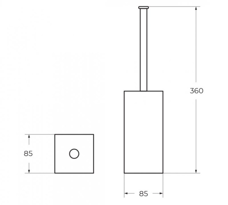 Щетка для унитаза напольная ART&MAX AM-E-D002AL
