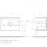 База под раковину подвесная с двумя выкатными ящиками Cezares MOLVENO-100-2C-SO-ANTR