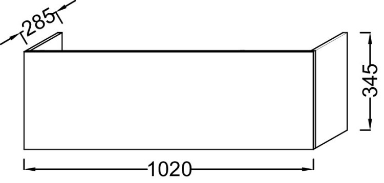 Прямоугольная основа 102 см Jacob Delafon ODEON UP EB898-M1