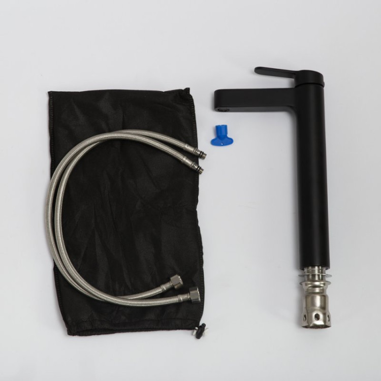 Смеситель для накладных раковин без донного клапана Cezares DEL-LMC-NERO