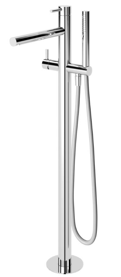 Напольный смеситель для ванны и душа, однорычажный с ручным душем Cezares CZR-B-VDP-03