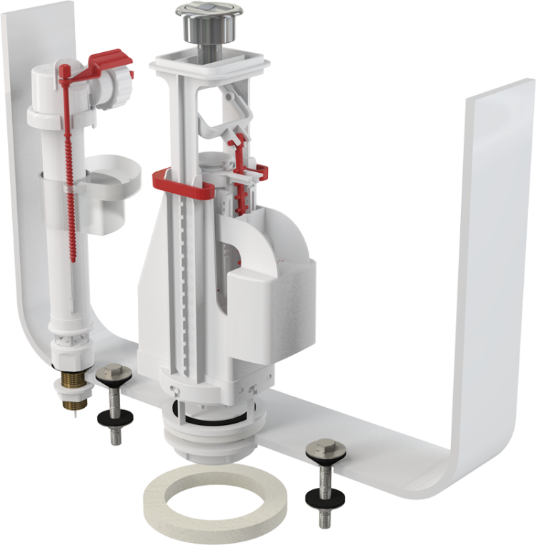 Выпускной комплект с двойной кнопкой Alcadrain SA08ASK 1/2