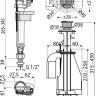 Выпускной комплект с двойной кнопкой Alcadrain SA08ASK 1/2