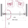 Душевая дверь в нишу BELBAGNO MARMI-B-1 Cezares MARMI-B-1-100-C-Cr