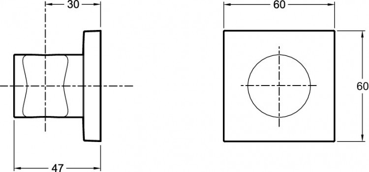 Держатель для ручного душа, квадратный дизайн Jacob Delafon MODULO 8468D-CP