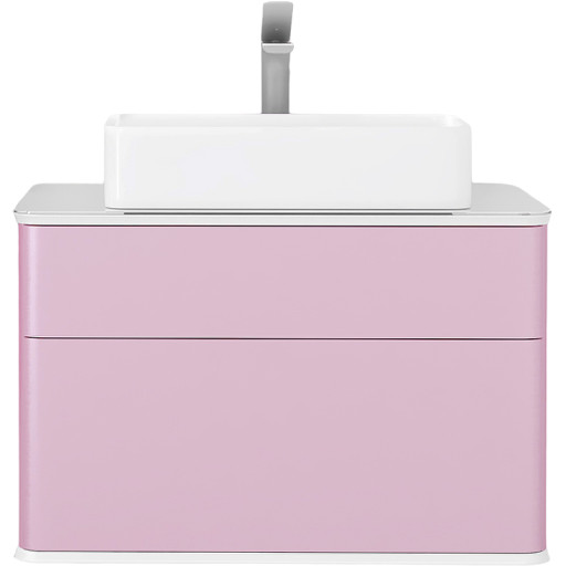 Тумба Pastel 80 подвесная, розовый иней