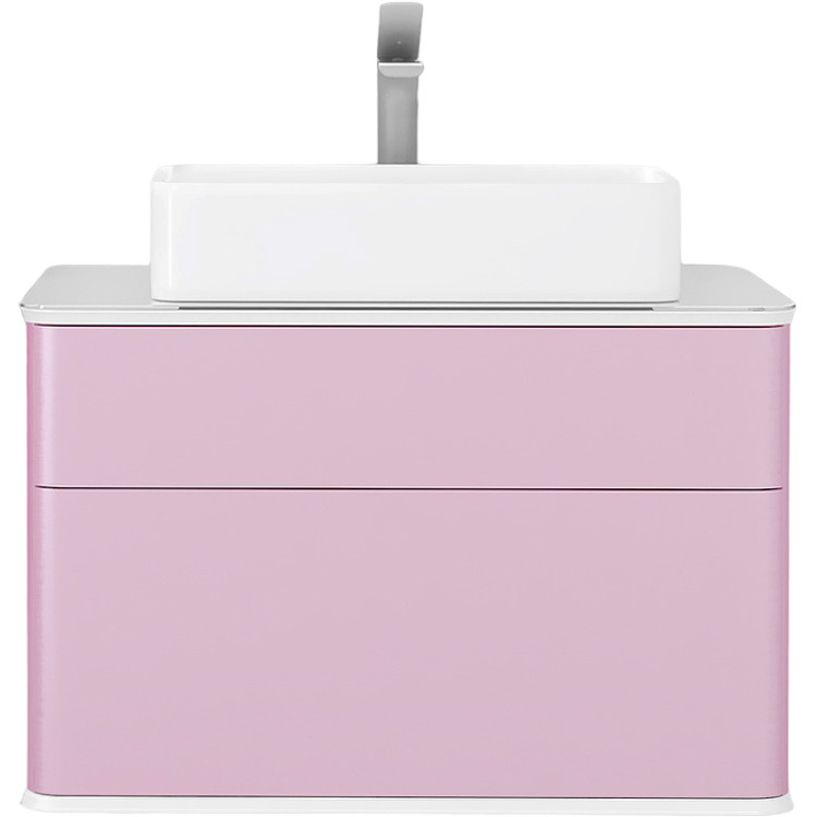 Тумба Pastel 80 подвесная, розовый иней