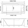 Ванна акриловая прямоугольная 1Marka RAGUZA 190*90