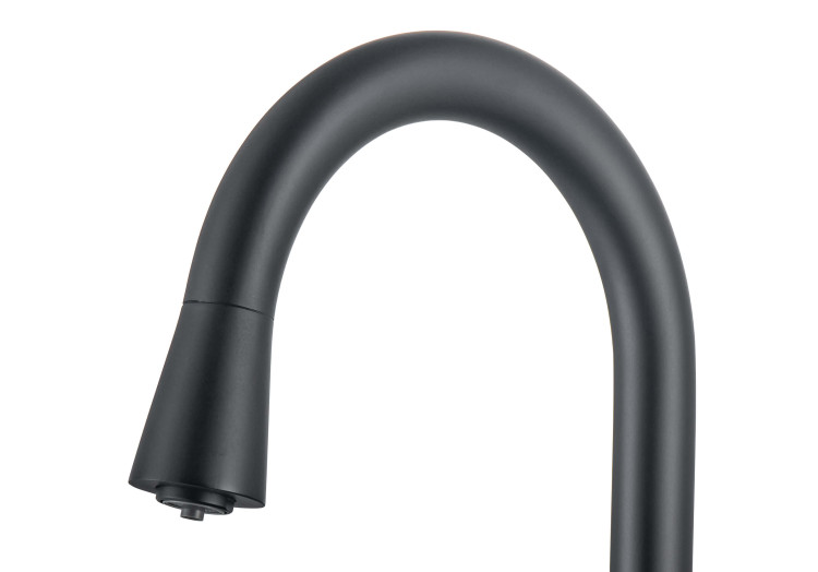 Смеситель для кухни с подключением к фильтру воды Aquatek (полукруглый излив), матовый черный AQ1085MB