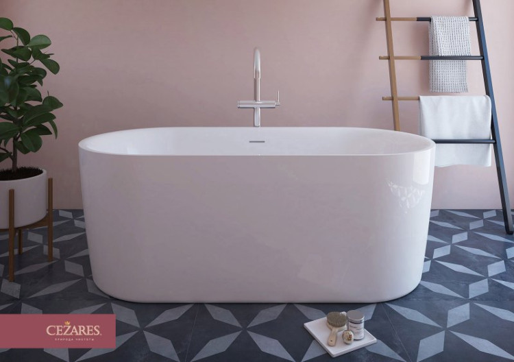 Акриловая ванна Cezares METAURO-INT-Central-180-80-60-B-W-MATT