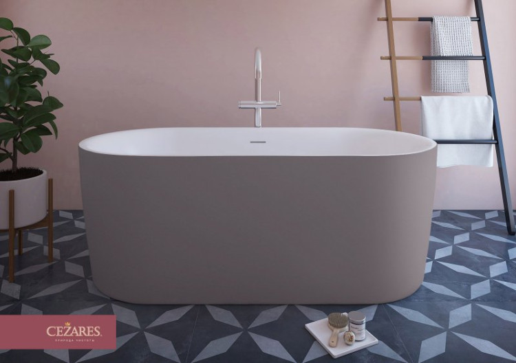 Акриловая ванна Cezares METAURO-INT-Central-180-80-60-B-W-MATT