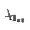 Смеситель на борт ванны на 4 отв. Aquatek, матовый черный AQ1648MB ЛИБРА