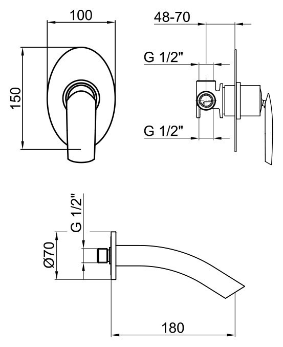 Смеситель для раковины Webert Aria AI830606