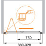 Душевая дверь в нишу ANIMA BS Cezares ANIMA-W-BS-80-P-Cr