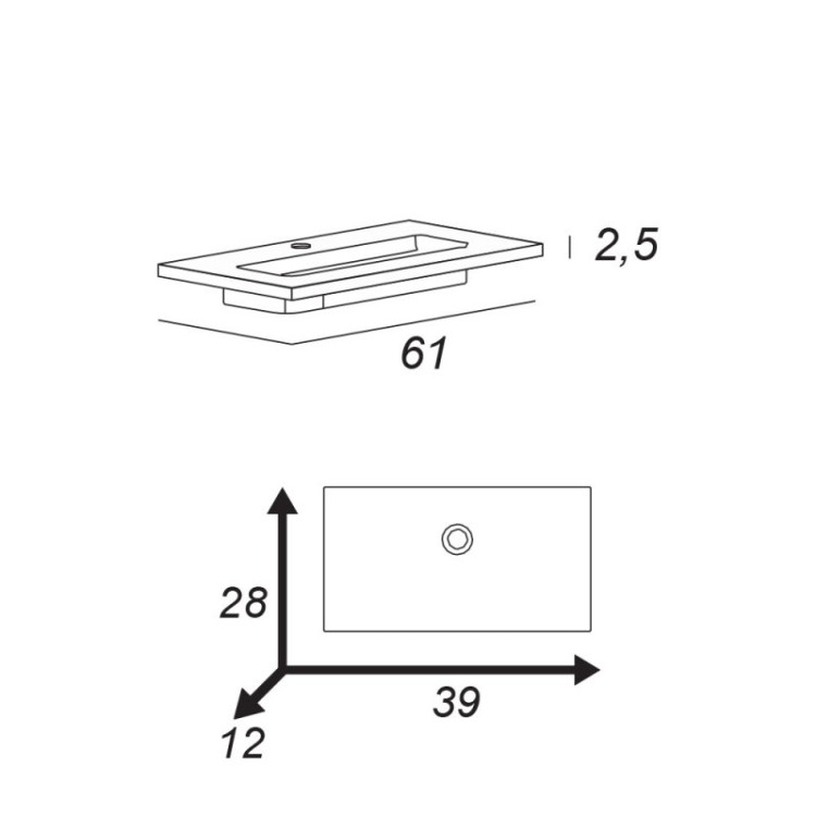 Ножка для шкафчика металлическая, 20x42x87 Cezares 40396