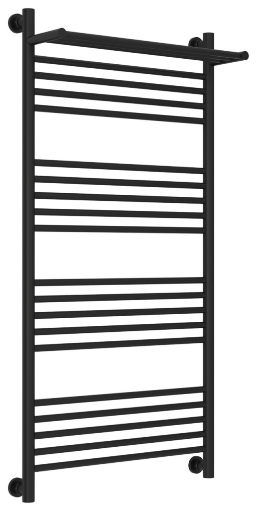 Полотенцесушитель водяной Сунержа Богема с полкой+ 1200х600 Матовый чёрный