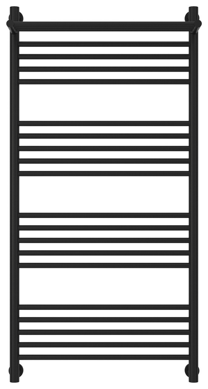 Полотенцесушитель водяной Сунержа Богема с полкой+ 1200х600 Матовый чёрный