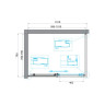 Душевой уголок BELBAGNO UNO-195-AH-1 Cezares UNO-195-AH-1-100/80-C-Cr